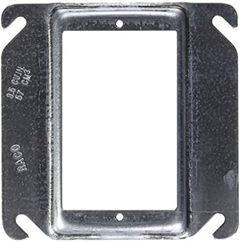 RACO Raco 782 4 in. Square Single Device Covers, Raised 1/2 in. Tile