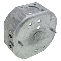 STEEL CITY Steel City 54151-N 4 x 1-1/2 Inch Steel Octagon Box with 1/2 Inch Knockout and Clamp