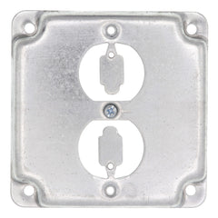 STEEL CITY Steel City RS-12 4 inches Steel Square Surface Cover, Duplex Receptacle, 1/2 inches Deep