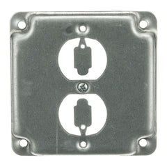 STEEL CITY Steel City RS-12 4 inches Steel Square Surface Cover, Duplex Receptacle, 1/2 inches Deep