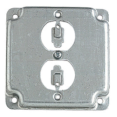 STEEL CITY Steel City RS-12 4 inches Steel Square Surface Cover, Duplex Receptacle, 1/2 inches Deep