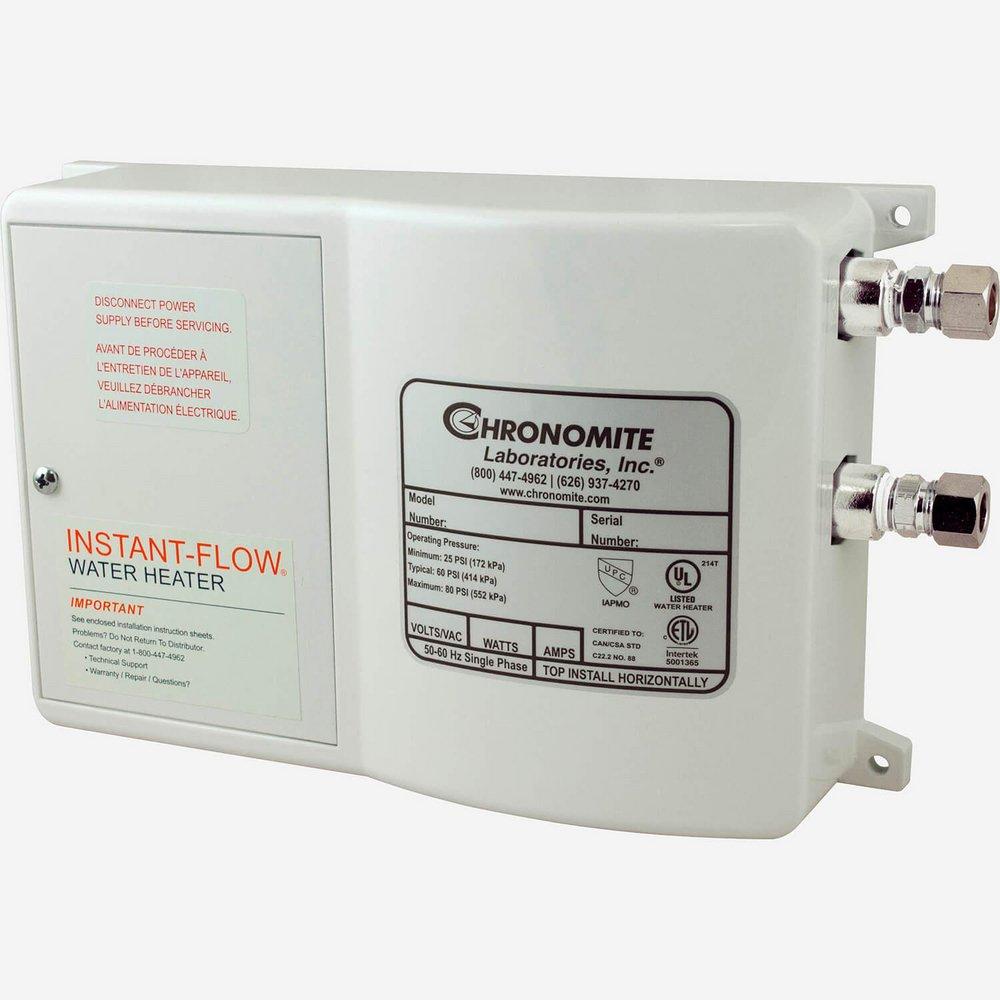 CHRONOMITE Chronomite SR-15L/120 Instant-Flow SR-Low Flow Electric Tankless Water Heater, 1800-Watt