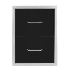 WILDFIRE OUTDOOR LIVING Wildfire Outdoor Living WFDDW1622-BSS 16 X 22 Black 304 Stainless Steel Double Access Drawer