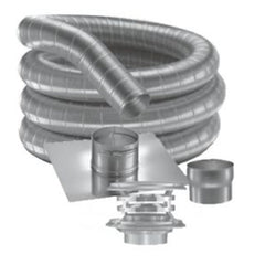 DURAVENT Duravent 6DF304-25K 6 inches Inner Diameter DuraFlexSS 304 Flexible Liner Chimney Pipe 25 feet Basic Kit