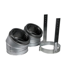 DURAVENT Duravent 8DT-E30K DuraTech 2100 Degree All Fuel Chimney System 8 inches 30 deg Elbow Kit