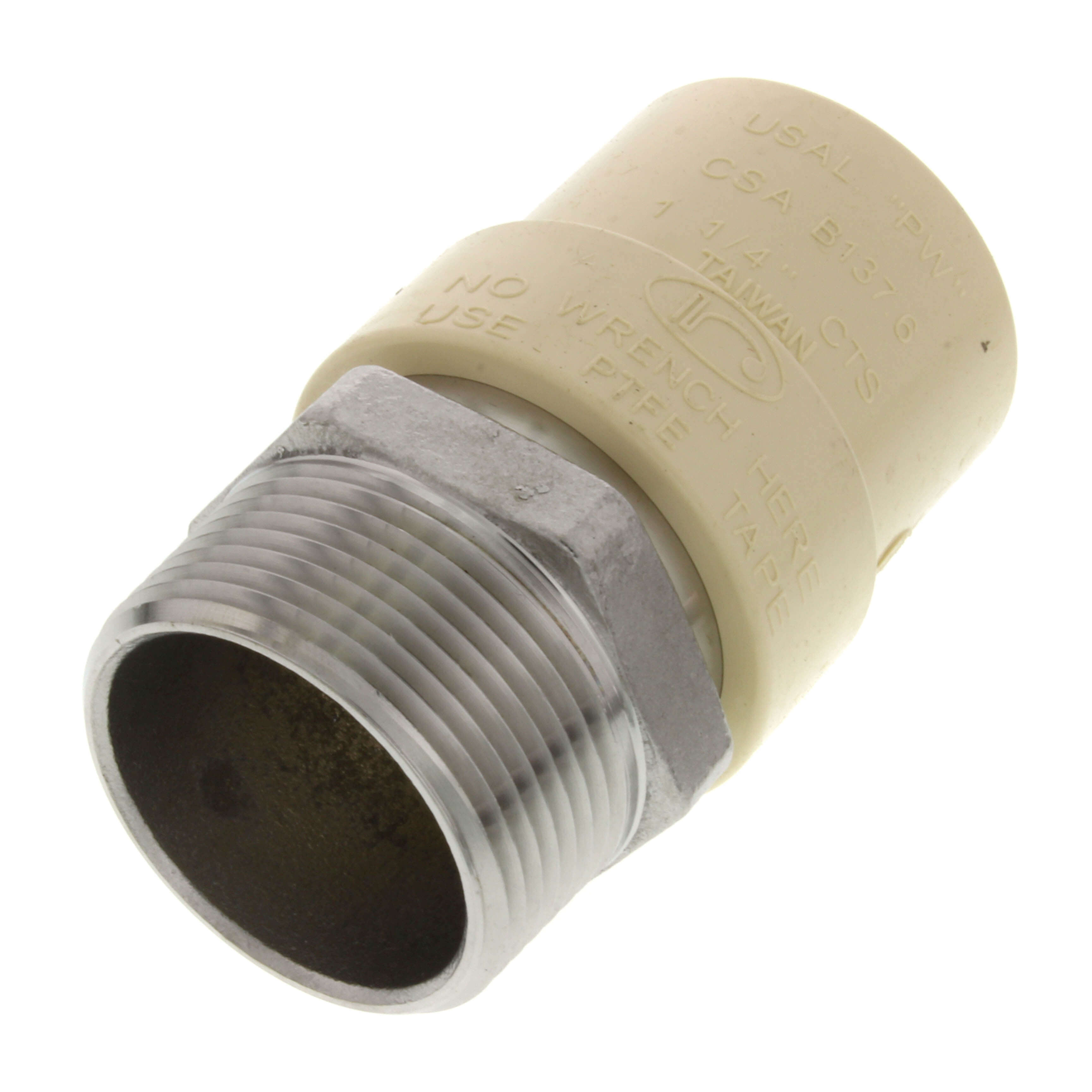 EVERFLOW Everflow SSCPM114-NL Male X CPVC Fitting Lead Free Stainless Steel