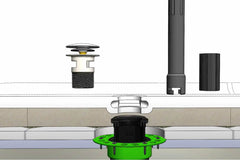 MOUNTAIN PLUMBING Mountain Plumbing BDWOF-DS/CPB Tub Docking Station Freestanding Tub Drain Rough-In with Trim Complete Kit