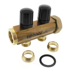 UPONOR Uponor A2663222 TruFLOW Jr Modular Manifold With Isolation Valve, 2 Loop