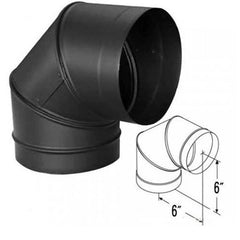 DURAVENT Duravent 6DBK-E90 DuraBlack 90 Deg Elbow 6 in replacement 6DBK-E90