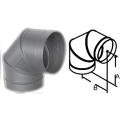 DURAVENT Duravent 6DBK-E90 DuraBlack 90 Deg Elbow 6 in replacement 6DBK-E90