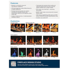 Napoleon Hearth Napoleon Hearth NEFL65LCD-3SV Luminex 65 inch LCD Virtual Smart Multi-Sided Built In Electric Fireplace