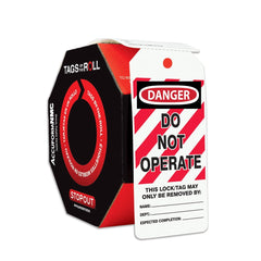 ACCUFORM Accuform TAR125 Danger Do Not Operate Tag, PF-Cardstock, 250/Roll