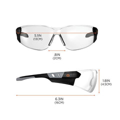 ERGODYNE Ergodyne 59103 Skullerz SAGA Frameless Safety Glasses Anti-Fog Clear Lens