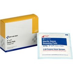 FIRST AID First Aid 3-200 3 inchesX3 inches Sterile Gauze Pads 10/Box