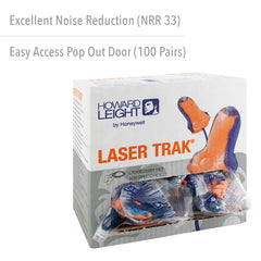 HOWARD LEIGHT Howard Leight LT-30 Laser Trak Ear Plugs 100 Pairs