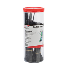 NSI Nsi CTP-650B Cable Tie Canister Pk Black Asst, 650-Piece