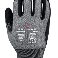 RADIANS Radians RWG589 Sandy Foam Nitrile Coated Glove Cut Level A9