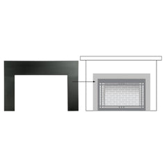 MAJESTIC Majestic MI30-4432-BK Large Surround 44-Inch x 32-Inch