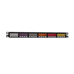 PANDUIT Panduit CPP24FMWBLY Mini-Com Flush Patch Panel 24 Port 1 Ru Bl