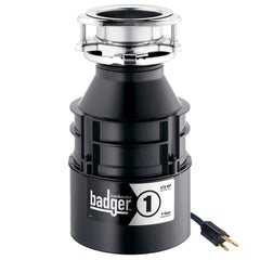 INSINKERATOR Insinkerator 80925A Badger 1 Garbage Disposal w/ Power Cord 1/3 HP