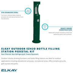 ELKAY Elkay LK4400BFFRKEVG Ezh20 Single Level Outdoor Bottle Filling Station, Freeze Resistant
