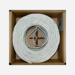 Genesis Cable Genesis Cable 63601101 cat6 riser solid copper white 1000ft utp 23awg ethernet cable
