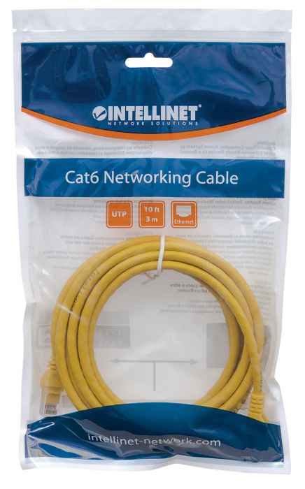 INTELLINET Intellinet 342452 Cat6 U/UTP Network Patch Cable 100 ft.