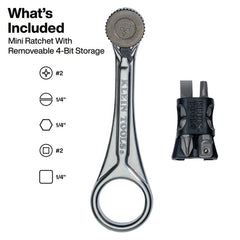 KLEIN TOOLS Klein Tools 65200MAG Slim-Profile Magnetic Mini Ratchet