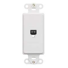 LEVITON Leviton 40649-00W Decora Insert, 6P4C, Screw Terminals