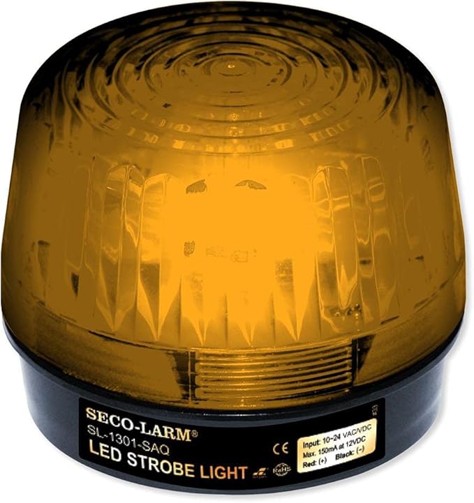 Seco-Larm Seco-Larm SL-1301-BAQ/A Led Strobe Light 26 LEDs Adjustable Flash Speeds and Patterns