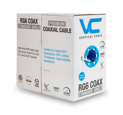VERTICAL CABLE Vertical Cable 107-1237WH6S1BX RG6 Coaxial Cable 1000 ft Pull Box