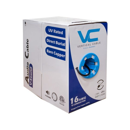 VERTICAL CABLE Vertical Cable 209-2316/DB Audio Cable 16AWG 4 Conductor 500 ft