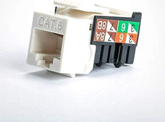 VERTICAL CABLE Vertical Cable 352-V2710/WH/25 Cat6 Data Grade Keystone U-Jack - 25 Pack