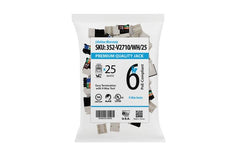 VERTICAL CABLE Vertical Cable 352-V2710/WH/25 Cat6 Data Grade Keystone U-Jack - 25 Pack