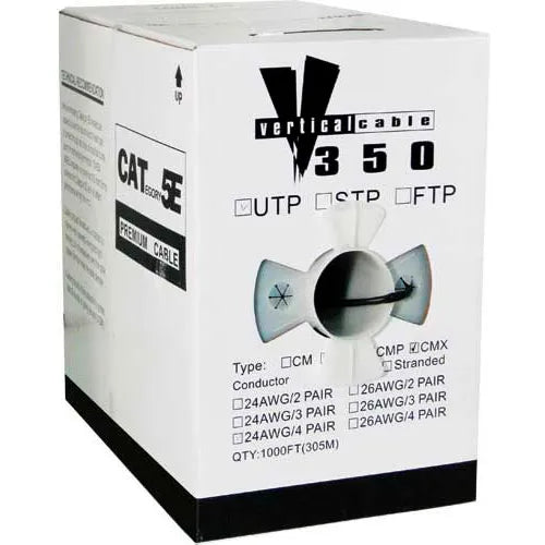 VERTICAL CABLE Vertical Cable 059-484/CMX Cat 5E UV Jacket For Outdoor Use (CMX) Pull Box