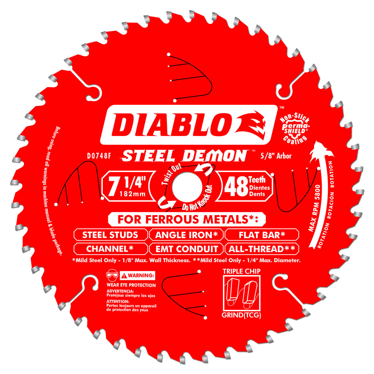 DIABLO D0748F CIRCULAR SAW BLADES