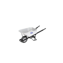BON Bon 34-264 Steel Tray Wheelbarrow with Leg Stabilizer - 6 cu ft - Single Ribbed Tire - Steel Handle