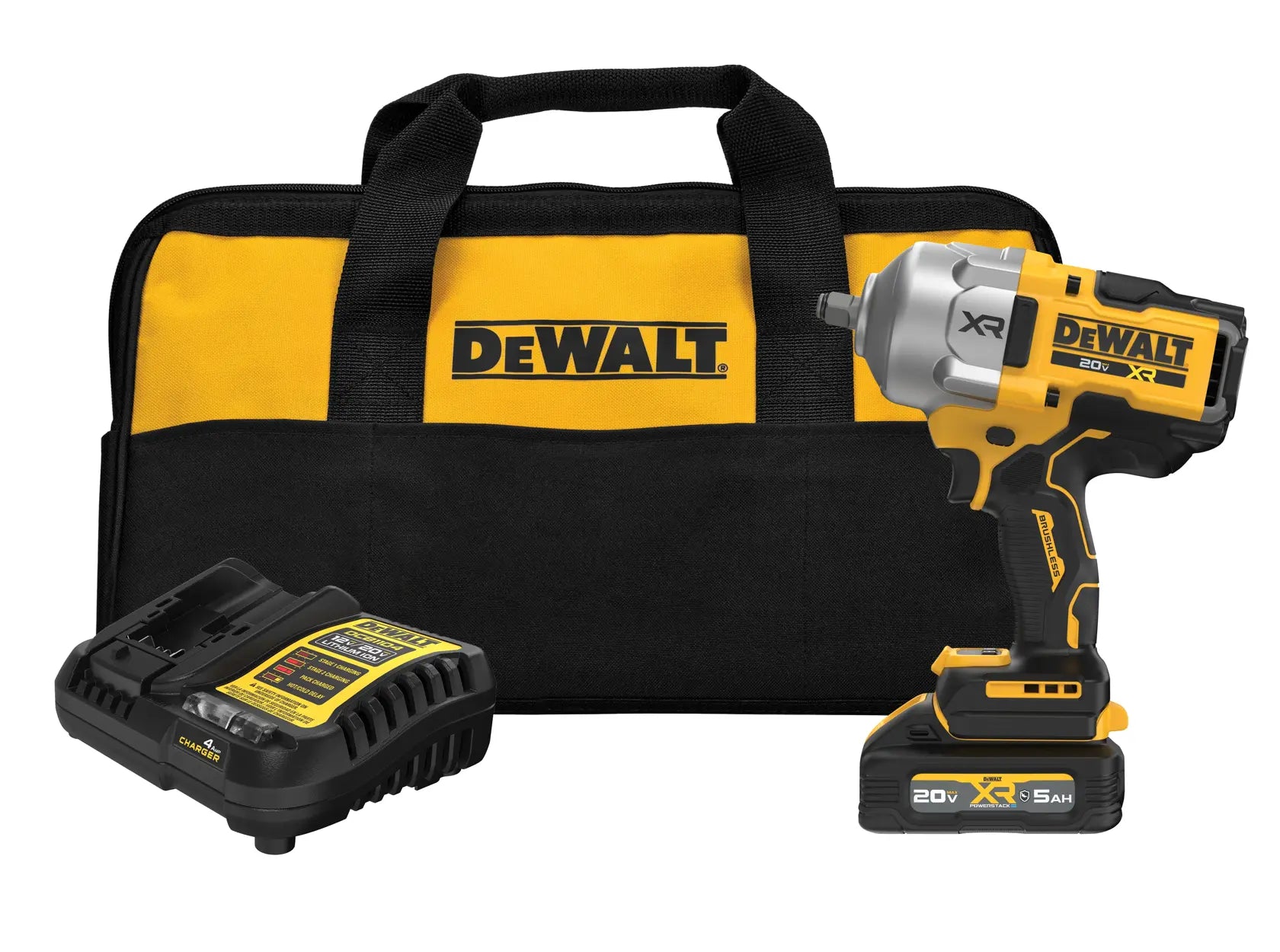 DEWALT Dewalt DCF961GH1 20V MAX* XR Brushless Cordless 1/2 In High Torque Impact Wrench with Hog Ring Anvil Kit