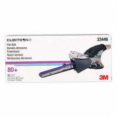 3M Cubitron 7100033186 II Sanding Belt: 1/2 in W x 18 in L, Ceramic, 80 Grit, XE Wt Polyester Backing, 786F, 10 PK