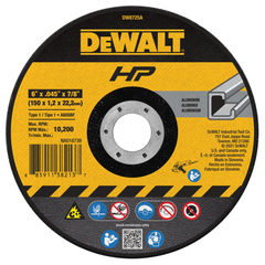 DEWALT Dewalt DW8725A High-Performance Aluminum Cutting Wheels