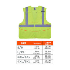ERGODYNE Ergodyne 21525 GloWear 8217BA polyester mesh vest Large/X-Large