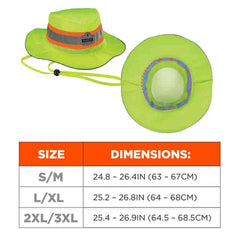 ERGODYNE Ergodyne 12600 Chill-Its 8935CT Hi-Vis Ranger Sun Hat 2XL/3XL