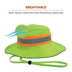 ERGODYNE Ergodyne 12600 Chill-Its 8935CT Hi-Vis Ranger Sun Hat 2XL/3XL