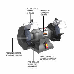 JET Jet JT9-578008 ibg-8, 8 inches industrial bench grinder 1 hp
