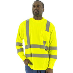 MAJESTIC Majestic 75-5355/M Safety Long Sleeve High Visibility T-Shirt, Class 3, Medium
