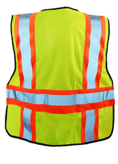 OCCUNOMIX Occunomix LUX-SC2TZ-YM/L Medium - Large Hi-Viz Yellow Polyester/Mesh Vest