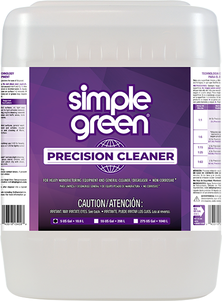 SIMPLE GREEN Simple Green 0100200113409 Precision Cleaners 5 gal Jug