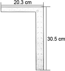 STANLEY Stanley 45-912 Steel Carpenter's Square 8 inches x 12 inches