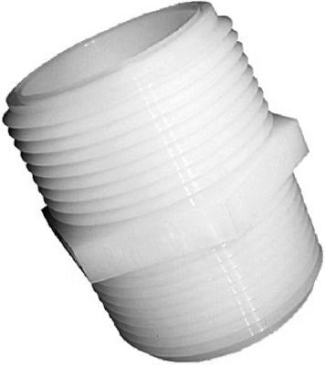 ANDERSON METALS Anderson Metals Corp 53622-16 Nylon Hex Pipe Nipple 1 Inch Mpt