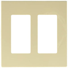 LEVITON Leviton 80309-ST Decora Plus Screwless Standard Size Wall Plate 2 Gangs